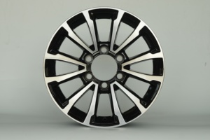 Cerchi in Lega di Alluminio OEM 15 17 18 19 20 Pollici, PCD 6*139.7, Nero Lucido con Faccia Lavorata, per Auto Passeggeri - Product Image 2