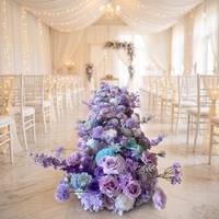 Chemin de table de luxe en soie artificielle, motif floral or et noir mélangé, pour décoration de mariage et escaliers
