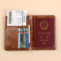 Porte-passeport bloquant Rfid d'affaires couverture qualité étui à cartes en cuir Pu organisateur de documents de voyage