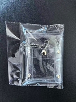 Mini porte-monnaie en PVC transparent personnalisé avec paillettes, chaîne à billes et fermeture à pression pour rouge à lèvres, cartes et écouteurs