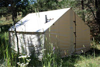 Tente murale en toile de coton de qualité supérieure de luxe à une chambre à coucher Tente de glamping confortable et élégante