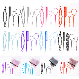 Ensemble d'outils de coiffure Wanmei, fourchettes à cheveux en plastique, outils de tressage multifonctionnels pour un coiffage facile - Product Image 1