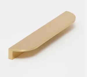 มือจับประตูเฟอร์นิเจอร์รูปใบต้นสาลิกซ์แบบกำหนดเอง  แบบหล่อขึ้นรูปสีทองสำหรับตู้-วัสดุอะลูมิเนียมผสมสังกะสีที่ทนทาน - Product Image 4