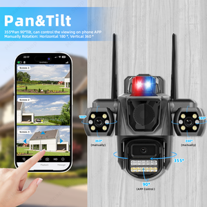 Oem 3MP Loud Loa icsee 3 ống kính ngoài trời không thấm nước không dây <span class=keywords><strong>wifi</strong></span> mạng IP PTZ CCTV <span class=keywords><strong>WIFI</strong></span> Home an ninh máy ảnh - Product Image 3