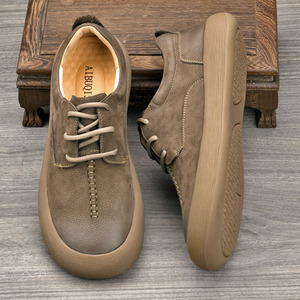 Zapatos Casuales Retro para Hombre, Zapatos de Moda Juveniles, Talla Grande, Cuero Casual con Forro de Malla, Venta al por Mayor Directa de Fábrica - Product Image 2