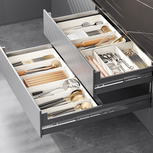 Chine usine Promotion armoires de cuisine organisateur et rangement avec tiroirs couverts Caddy diapositives cuisine <span class=keywords><strong>Table</strong></span> rétractable - Product Image 6
