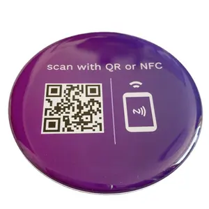 큰 크기 60MM QR 코드 Scannable 레스토랑 메뉴 Nfc 스티커 소셜 미디어