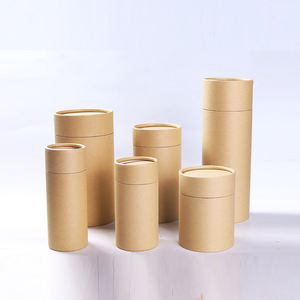 Emballage personnalisé en tube de papier kraft pour thé en vrac, café en grains de qualité alimentaire, mélange de thé écologique en carton cylindrique - Product Image 2
