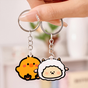 Custom Cute <b>Anime</b> Animal Acrylic Key Chain Creative Bag Hanging Student DIY Small Gift Fashion Trend - Product Image 4