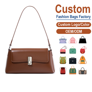 Bolso de Hombro de Cuero Vacuno de Primera Capa, Color Marrón Caramelo, Estilo Francés Premium, Personalización OEM - Product Image 1