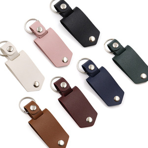 Cross-border PU leather photo <b>keychain</b>, <b>personalized</b> photo insert <b>keychain</b>, family/couple gift photo cover - Product Image 1