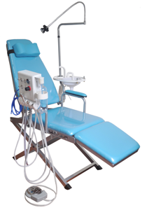 Luxury Portable Folding <strong>Dental</strong> <strong>Chair</strong> <strong>Unit</strong> with Instrument Tray Movable Light Turbine <strong>Electric</strong> Manual Power Source - Product Image 6