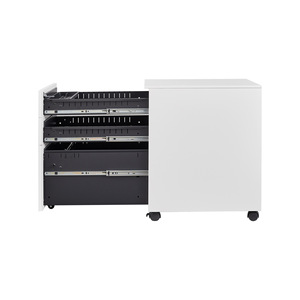 Archivador Móvil de 3 Niveles con Ruedas, Unidad de Almacenamiento con Cajones con Cerradura para Oficina, de Pie - Product Image 1