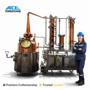 เครื่องกลั่นแบบคอลัมน์ทองแดงขนาด 600 ลิตร ยี่ห้อ Ace Customized สำหรับผลิตเครื่องดื่มและไวน์อเนกประสงค์ เช่น จิน วิสกี้ บรั่นดี วอดก้า - Product Image 1