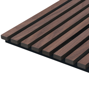 Panneaux à lattes en noyer foncé pour murs multimédias - Product Image 3