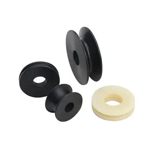 Customized nylon pom plastic u groove guide rail roller wheel gym equipment part nylon plastic fitness pulley
