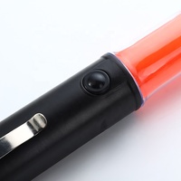 Bâton de signalisation de sécurité rouge et bleu avec LED clignotante, alimenté par batterie, en matériau ABS