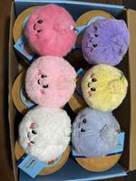 Porte-clés en peluche en forme de boulettes, jouets moelleux, cadeau d'Halloween et de Noël