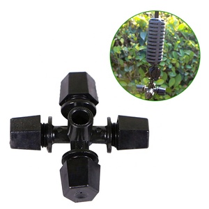 6 Mét Nhà Kính Cross Bốn Outlet <span class=keywords><strong>Fogger</strong></span> 4 <span class=keywords><strong>Way</strong></span> Mist Vòi Phun Bụi Loại Bỏ Làm Mát Sprinkler Sprayer - Product Image 4