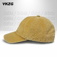 Casquette de baseball en jean déchiré couleur pêche, logo personnalisé, MOQ 100 pièces, casquette de papa en coton délavé et vieilli, style streetwear détruit