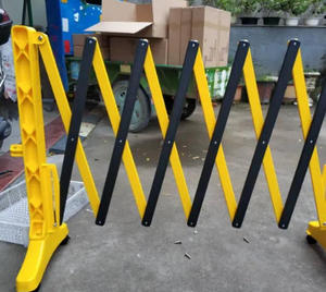 Hàng rào di động đóng mở giao thông cách ly lan can màu vàng đen nhựa an toàn hàng rào - Product Image 5