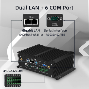 Mini PC Helorpc I7 7500U <span class=keywords><strong>I5</strong></span> 7200U I3 4005U, Win10 Linux RS232 MSATA, Doble Gigabit VGA, 8 USB, Computadora Industrial sin Ventilador - Product Image 2