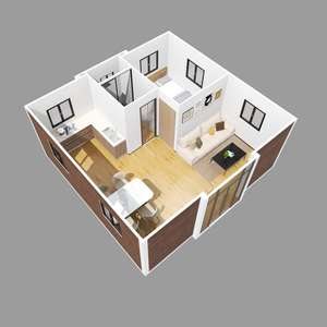 บริการออกแบบตกแต่งภายในฟรี บ้านสำเร็จรูปเคลื่อนย้ายได้ขนาด 20 ฟุต สไตล์ออสเตรเลีย บ้านพักตากอากาศขนาดเล็ก วิลล่าแบบโมดูลาร์ ผลิตจากแผ่นแซนวิช - Product Image 6