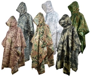 Vente flash - Imperméable camouflage - Poncho tactique - Vêtements de pluie pour adultes - Poncho de pluie pour hommes - Product Image 1