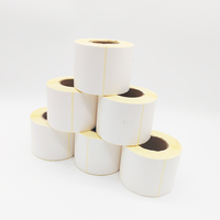Etiquetas Autoadhesivas de Papel Termosensible, Promocionales, 100x150MM, Parte Superior Roja, Parte Inferior Blanca, para Envíos Transfronterizos, Código de Barras de Precio