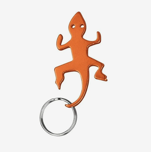 Décapsuleur porte-clés personnalisé en forme de lézard, cadeau promotionnel en acier inoxydable, vente en gros, nouveauté pour l'extérieur - Product Image 1