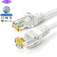 Kabel Ethernet Cat5e UTP 28AWG OFC 100Mbps 100MHz RJ45 Cat 5e Kabel Patch LAN untuk Router