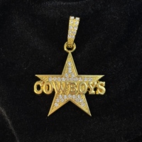 Collier chaîne cubaine avec pendentif étoile personnalisé serti de pierres, bijoux hip-hop bling, usine de vente en gros OEM ODM