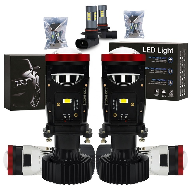 Hot Sale Laser Projector Style Y7 H4 Mini Bi LED Headlight Bulb New Condition Projector Lens Style Cars 12V Direct Manufacturer
