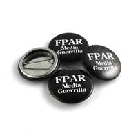 Badge bouton rond de 25 mm en étain argenté, écologique, conception OEM, avec impression sérigraphique et logo personnalisé sur les badges métalliques