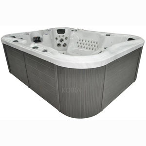 Baignoire d'extérieur en <span class=keywords><strong>bois</strong></span> pour 8 personnes avec jets de massage et <span class=keywords><strong>spa</strong></span>, idéale pour la détente et la santé - Product Image 1