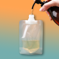 Pochette à bec verseur 30ml 50ml 100ml Sac en plastique transparent Emballage liquide Sac échantillon cosmétique avec bouchon rabattable