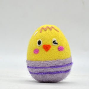 Ensemble d'œufs de Pâques en feutre de laine 100% naturel fait à la main, écologique et charmant, décoration de printemps, magnifique pour Pâques - Product Image 1