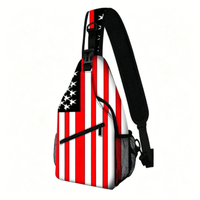 Sac de Poitrine en Polyester Semi-Centenaire 250, Sac Bandoulière Durable, Promotion Spéciale Fête de l'Indépendance, Vente en Gros Américaine