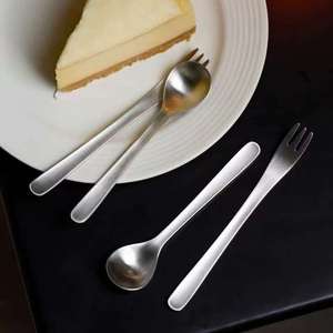 Cuillère à fruits en acier inoxydable, fourchette, cuillère à dessert, ensemble de couverts de style occidental, utilisation commerciale pour restaurant, ustensile de style <span class=keywords><strong>chinois</strong></span> - Product Image 1