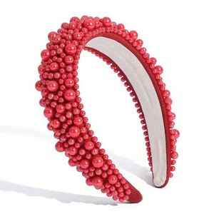 Serre-tête vintage en perles à bord large, antidérapant, accessoire de luxe pour cheveux, pour femme, cadeau de mariage, fête, ou idée cadeau de Noël - Product Image 3