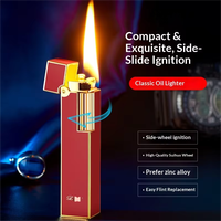 Petit Briquet Portable en Alliage de Zinc au Design Moderne et Simple, Luxe Léger, Écologique, Coupe-Vent, Rechargeable et Sûr