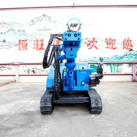 HENGWANG solaire sol Pile vis fondation pilote machine pile battage manuel pile machine pente chenille Gps