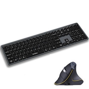JOMAA Ergonomic Wireless <b>USB</b> 2.4G Daul Mode RGB Backlit Rechargeable Keyboard & Vertical <b>Mouse</b> Combo for Home Office Stock - Product Image 1
