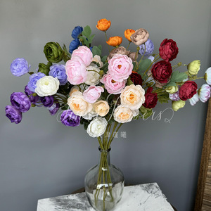 Bouquet de fleurs en soie Jinxi 1326527568, décoration de mariage, matériel floral, style moderne, décoration intérieure - Product Image 2