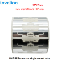 Puce de chronométrage UHF RFID Dogbone, portée de 5 à 20 m, puce Impinj Monza R6P, système de chronométrage sportif, à coller sur le numéro de dossard des athlètes
