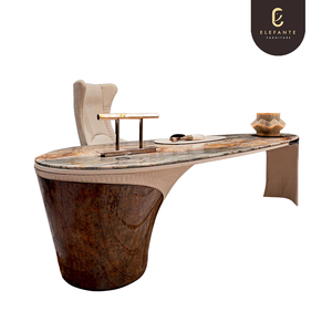 Bureau de luxe Elefante en cuir et marbre pour la maison et le bureau - Product Image 1