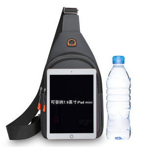 Vivon – sac de poitrine en nylon imperméable pour hommes, sac à bandoulière avec poche zippée pour les sports de plein air, le cyclisme, gris, noir, vert militaire - Product Image 5