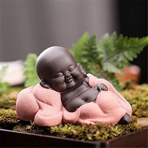 เซรามิคเล็กๆน่ารักรูปปั้นพระพุทธรูป Monk Figurine สร้างสรรค์เด็กหัตถกรรมตุ๊กตาเครื่องประดับของขวัญคลาสสิกจีนที่ละเอียดอ่อนศิลปะเซรามิค - Product Image 4