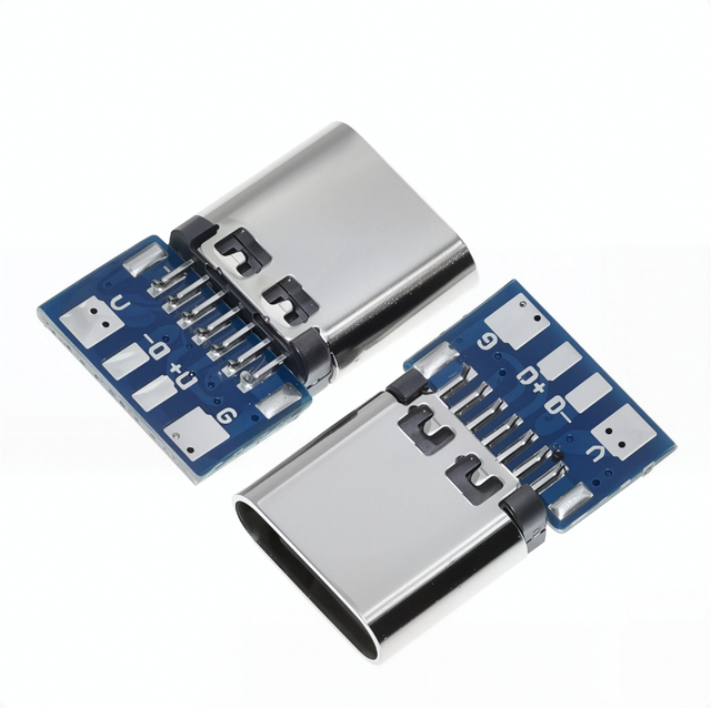 USB 3.1 Type C Connector 14 Pin Female Socket Receptacle Through Holes PCB 180 Vertical Shield USB-C1