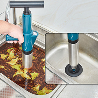 Nouveau Déboucheur de Tuyau de Toilette en Acier Inoxydable, Bouchon de Drain de Sol pour Salle de Bain, Déboucheur à Pression d'Air